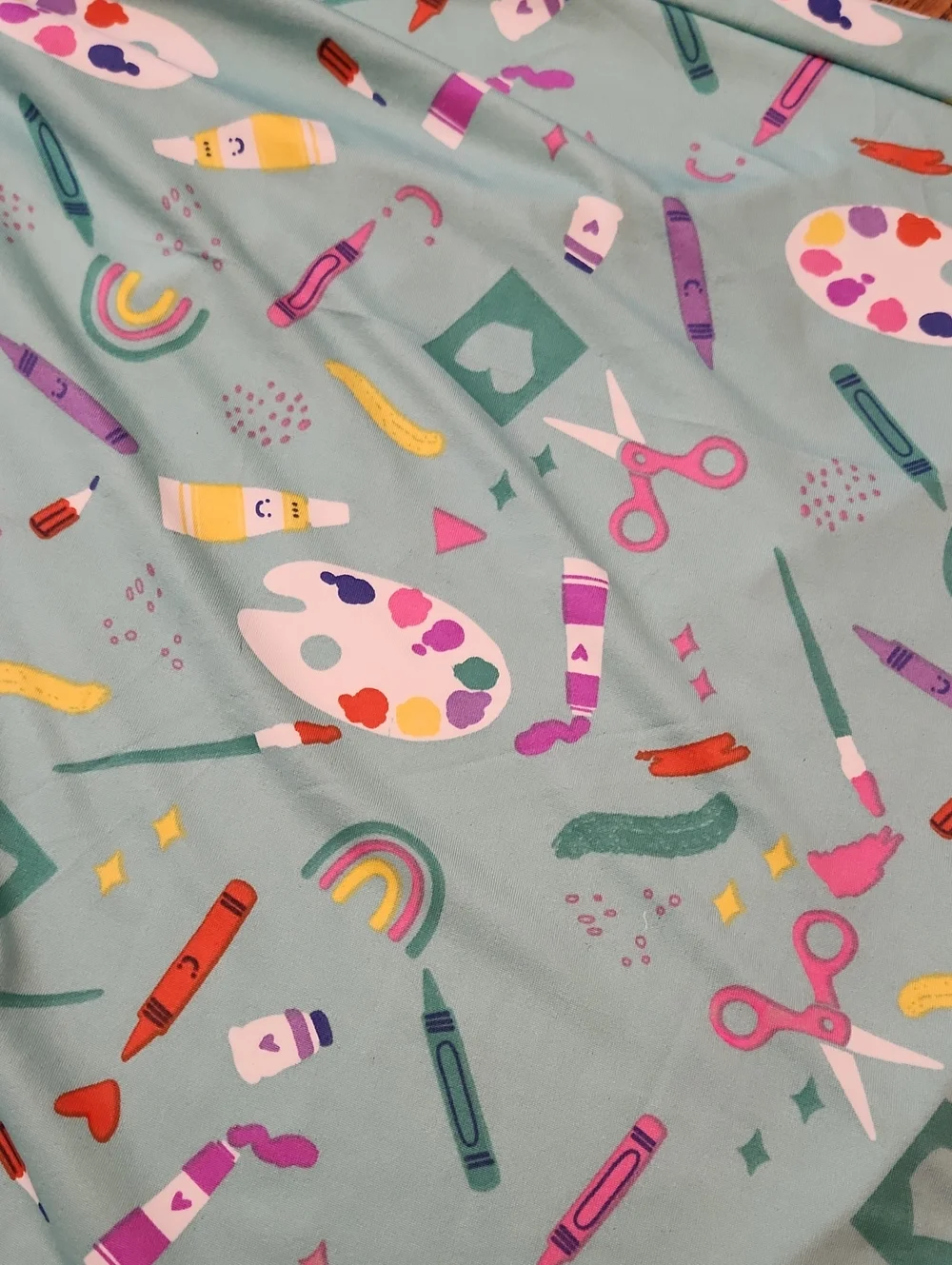 Dot Dot Smile Art Print Flutter Sleeve Dress Size 7